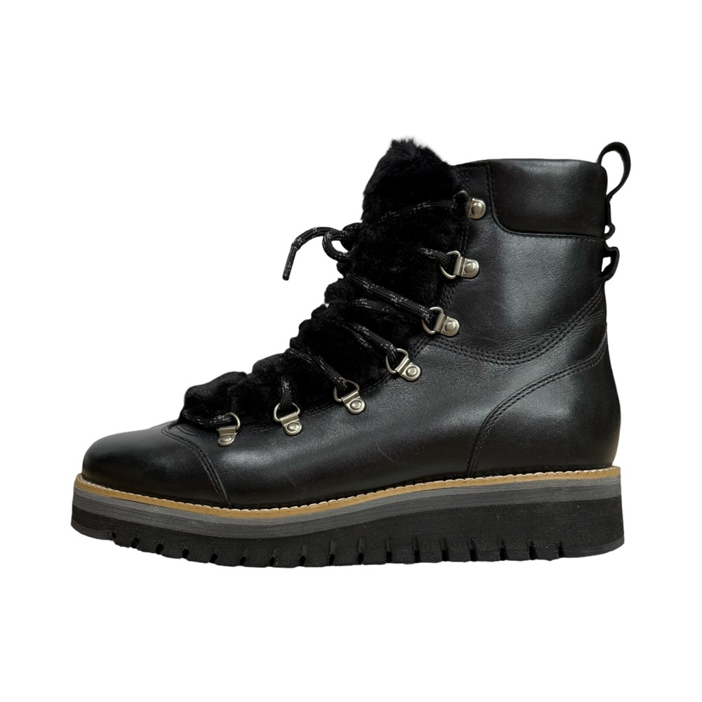 COLE HAAN
Zerogrand Lodge Hiker Boots Black Leather Waterproof Faux Fur EUC - Picture 2 of 10